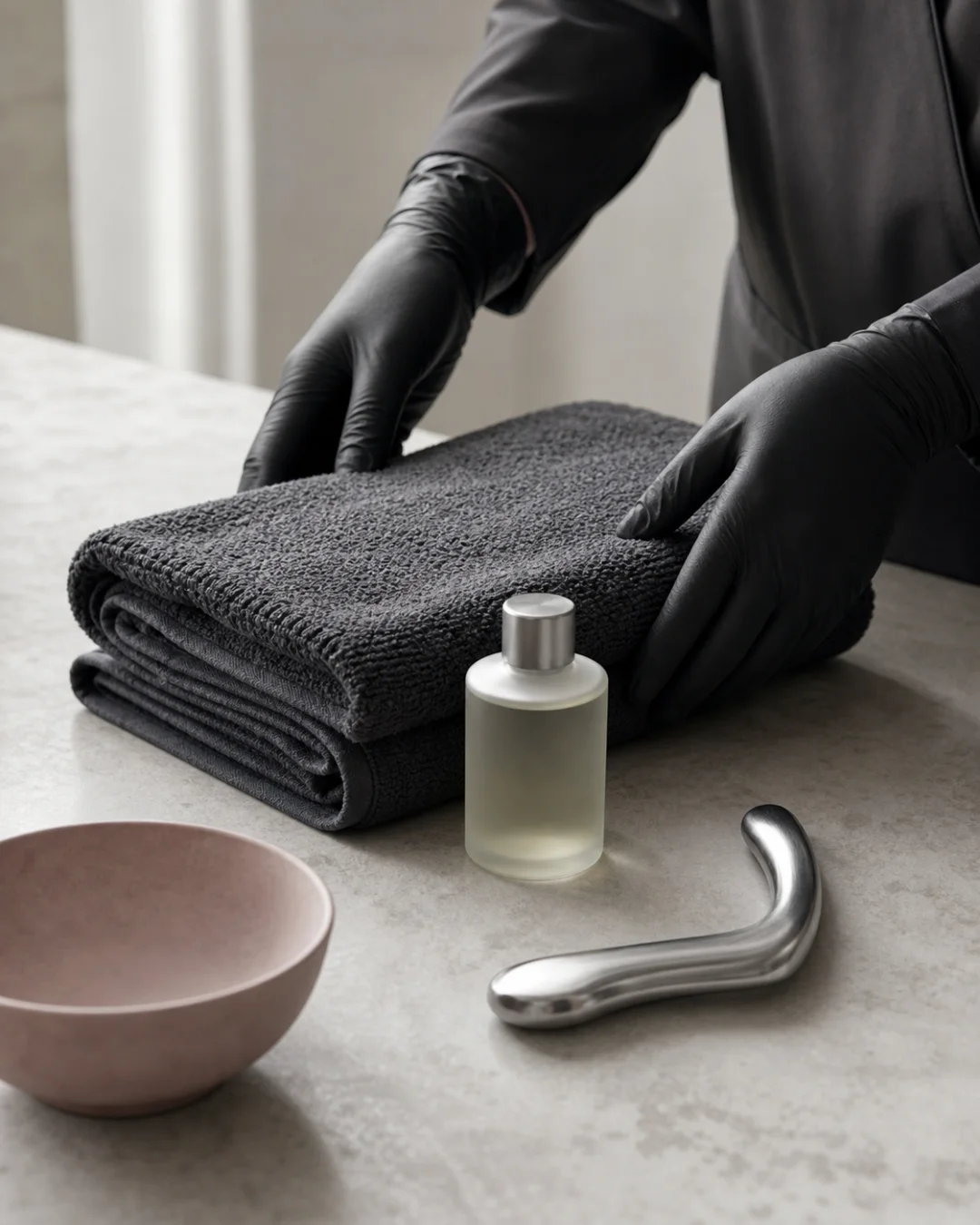 Préparation pour un massage corporel professionnel